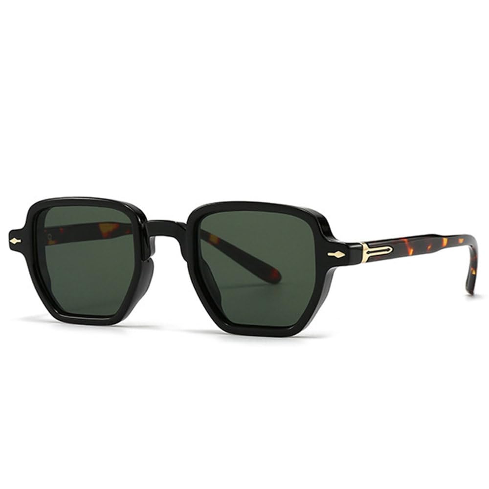 Lunettes de soleil rétro carrées à rivets de mode punk - 6