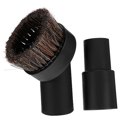 KICHOUSE Ensemble D’accessoires pour Aspirateur avec Adaptateurs 32/35 Mm, Brosse Ronde en Plastique Robuste, Compatible Nettoyage Humide et Sec, Usage Domestique, Kit 2 Pièces