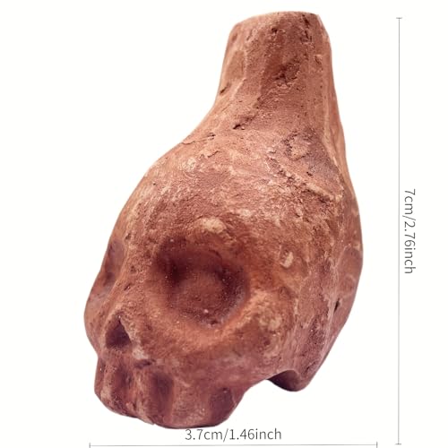 Aztec Death Whistle, Up To125+ Decibels Loud Real Screaming Silbato Azteca Death Whistles Loudest Authentic Human Ehecachichtli Sounding Screams Aztec War Whistle Halloween Costumes Gift (Ceramic)
