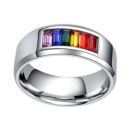 Bague Arc-en-Ciel en émail coloré avec diamants pour fille