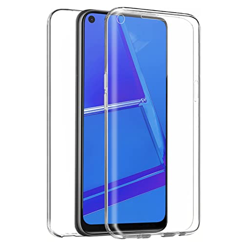 TBOC Cover Compatibile con Oppo A52 [6.5 Pollici] - Custodia [Trasparente] Completa Copertura Integrale [Silicone TPU] Protezione Totale [360 Gradi] Full Body Anteriore Posteriore