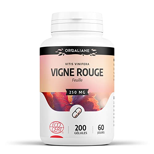 Vigne Rouge Biologique | 750 mg/jour | Vitis vinifera | Certifié Ecocert | 200 Gélules