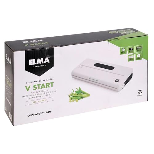 Elma Maquina Envasar Al Vacio V-start para Envasar Alimentos al Vacío de Uso Doméstico | Barra de sellado 30cm | 34x15x7cm, 175W - imagen 7