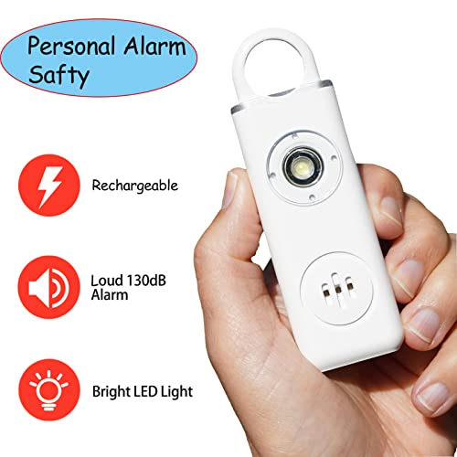 image for Personal Alarm Keychain Safe Sound with Loud 130dB Siren, Rechargeable