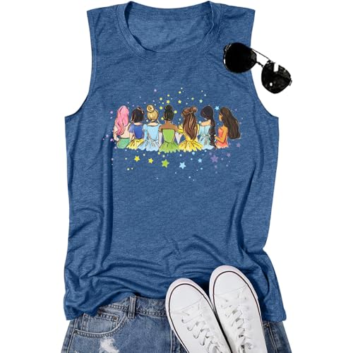 Magical Tank Tops Women: Magic Princess Shirt Cute Magic Kingdom Tshirt Family Vacation Trip Sleeveless Tanks Tops