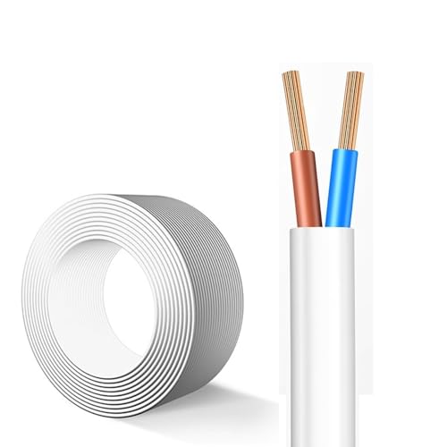Fil électrique plat BVVB 2 conducteurs cuivre pour aménager vos luminaires de salon