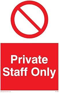 Viking Signs PA1489-A6P-V"Private Staff Only" Sign, Vinyl, 150 mm H x 100 mm W