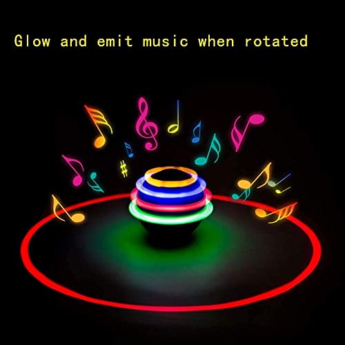 Image of Flashing Plastic Magic Lattoo Top Toy with LED Lights Music Attractive Toy Non-Toxic and Safe Spinning Top Spinning Top Toy for Baby and Toddlers (DOREMON)