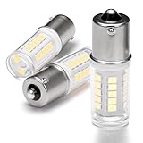 12 Volt 1156 BA15S LED RV Interior Light Bulbs 1141 7506 1003 P21W Daylight White 6000K 5 Watts DC Bayonet Single Contact Base for AC10-24 Volt DC10-30 Volt Car Camper Marine Boat Trailer Lights,3Pack