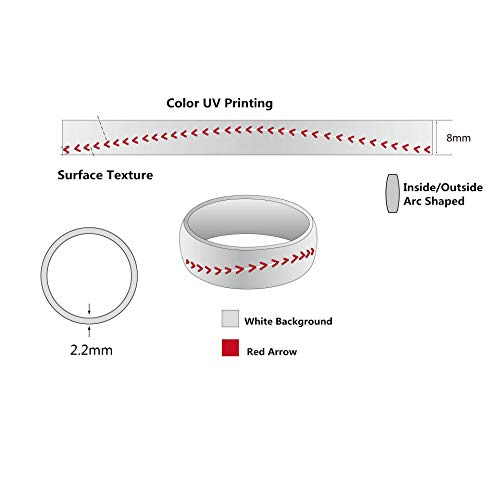 Image of Unisex 8mm Rotatable Sports Pattern Fidget Ring | Stainless Steel, Simple Plain Domed Style, Cool Punk Stress Reliever Jewelry