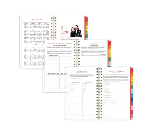 The Home Edit For Blue Sky July 2023- June 2024 Academic Weekly/Monthly Planner With Clear Pocket Cover Small Size 3.625" X 6.125" (Twilight Floral) And Crystal Diamond Pen #TOP1