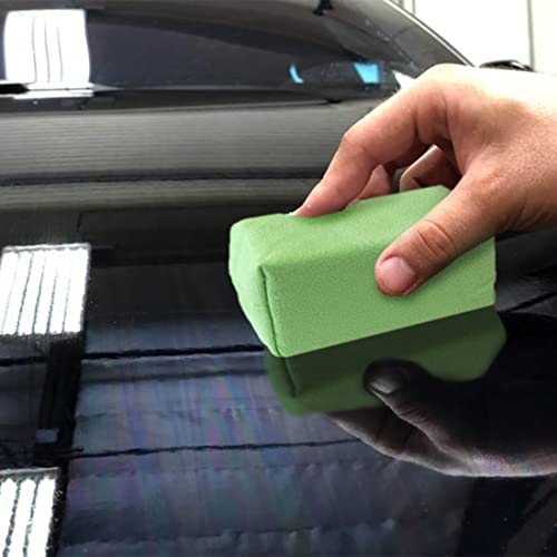 Detailer's Preference Suede Microfiber Coating Applicators 3”X1.5”X1.5” Green 10 Pack #TOP4