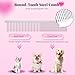 Pawaboo Hundepflege Schere Set, 5 Stück Professionelle Hundesalon Schere Kämmen Fellschere mit Runder Sicherheitspitze für Haustiere Hunde Katze Effilierschere Haarpflege Fellpflege Schneiden - Rosa