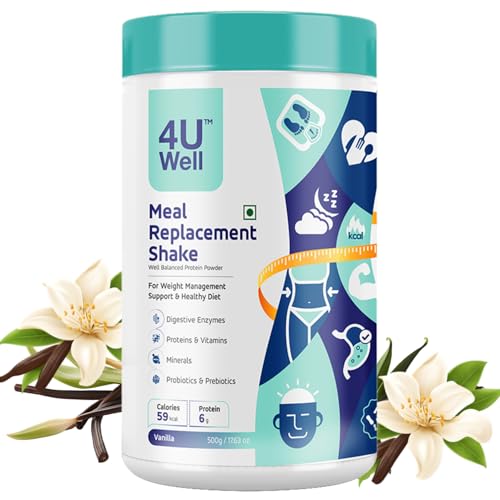 4UWELL Meal Replacement Shake for Weight Management and Control |18 Essential Vitamins and Minerals,...