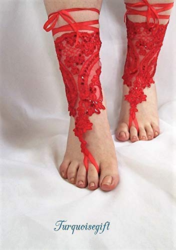 red sandals for wedding