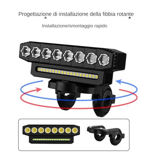 Phare avant rechargeable à LED pour cycle avec haut-parleur intégré - 7