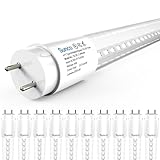 Sunco 10 Pack T8 LED Bulbs 4 Foot, Tube Light Bulbs Ballast Bypass, 48 Inch Fluorescent Replacement, 2200 LM, 18W, 6000K Daylight Deluxe, Single Ended Power, Type B, Clear Lens UL