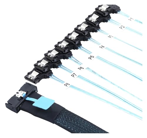 Cable Ultraport Slimline 0.5 m SAS4.0 8i a SATA 7P miniatura 3