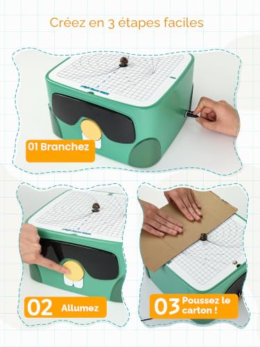 BEAVERBOT Outil Découpe Carton Enfant Bricolage Enfant 3 Ans Kit Découpe Carton Enfant,Cardboard Cutter pour Les Manuelles Outil Bricolage pour Les Projets et ModèLes 3D Créatifs – vue 5