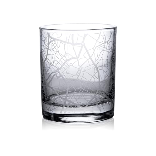Verres à whisky bourbon scotch et cocktail avec carte