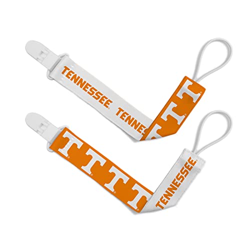 Image of Baby Fanatic Officially Licensed Unisex Pacifier Clip 2-Pack - NCAA Tennessee Volunteers - Officially Licensed Baby Apparel