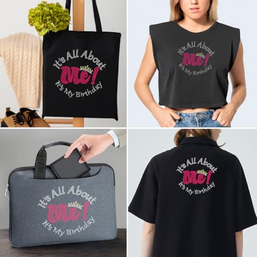 Calcomanías de diamantes de imitación decorativas termoadhesivas para ropa y parches de cumpleaños 6