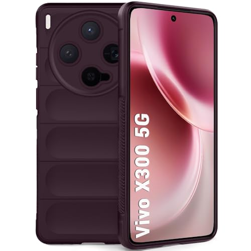 Image of TheGiftKart Liquid Silicon Back Cover Case for Vivo X300 5G | ShockProof Military Grade Protection | Micro-Fibre Cloth On Inner Side | Anti-Slip Grip Back Cover Case for Vivo X300 5G (TPU, Summit Red)