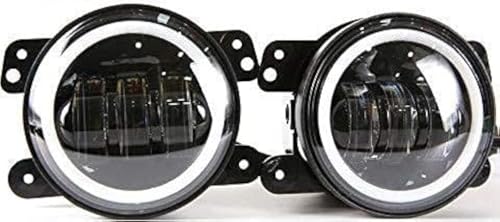 CLOUDSALE led White fog lamp 4 inch 60w 8000lm with Yellow drl ring turn indicator with 3 cree led lens only Compatible With Suzuki (2 pcs). - Image 2