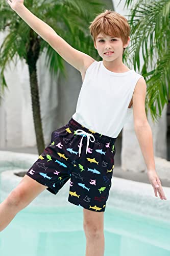 BFUSTYLE Boys Swim Trunks Kid Swim Short with Compression Liner Little Boys Bathing Suit3