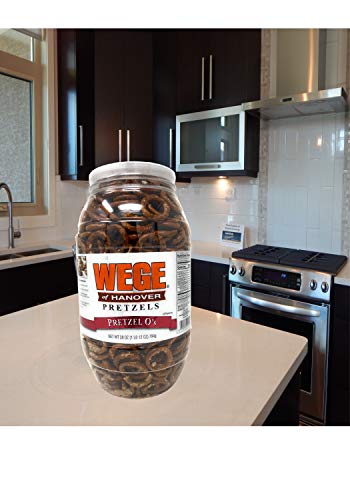 Wege Circle Pretzel O's, Round Salted Pretzels, 28 Ounce Barrel #TOP5