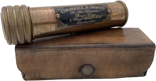 Nishpax Best Handmade Brass Working Kaleidoscope with Leather case Gift for Your Love Ones.