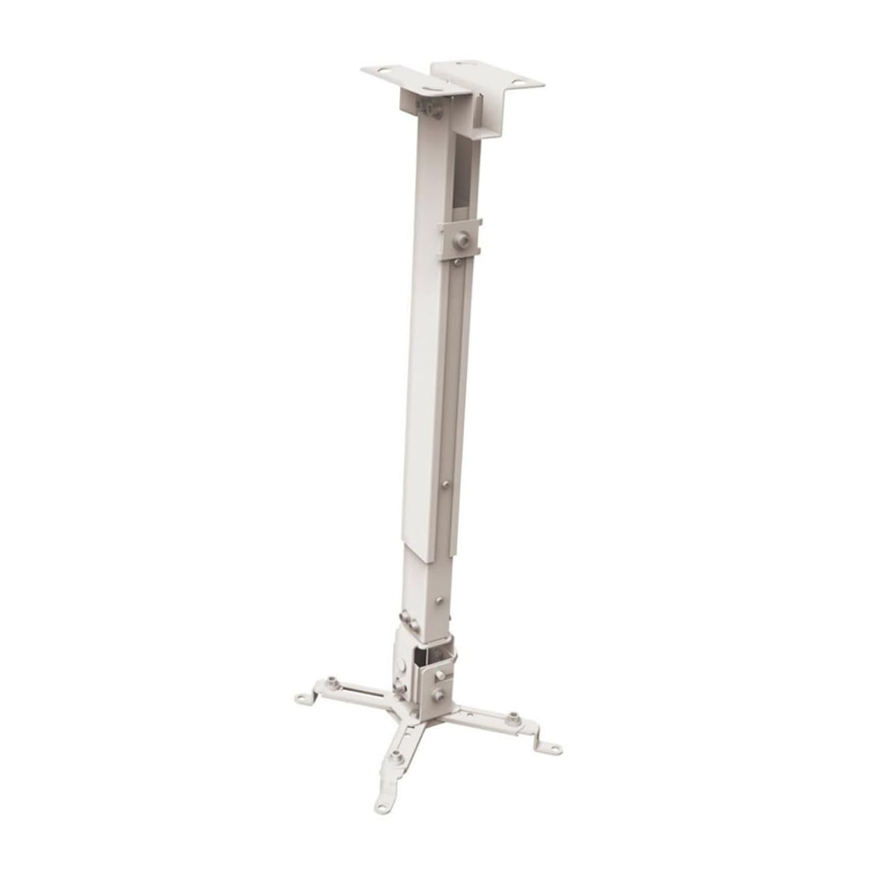 Supporto Proiettore da Soffitto 15kg in Ferro, Bracci Doppi Orientabili | Bracci Articolati a 4 Punti, Inclinazione Regolabile, Piastra da Soffitto e Canale Regolabile, per Montaggio