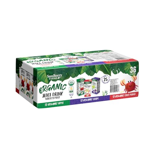 Sunberry Farms Organic Juice Boxes 36 Pack, 6.75 fl oz