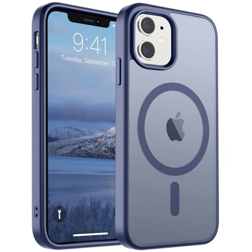 Image of SUPFINE Magnetic for iPhone 11 Phone Case(Compatible with MagSafe)(Military Grade Drop Protection) Translucent Matte Shockproof Phone Case, Lavender Gray