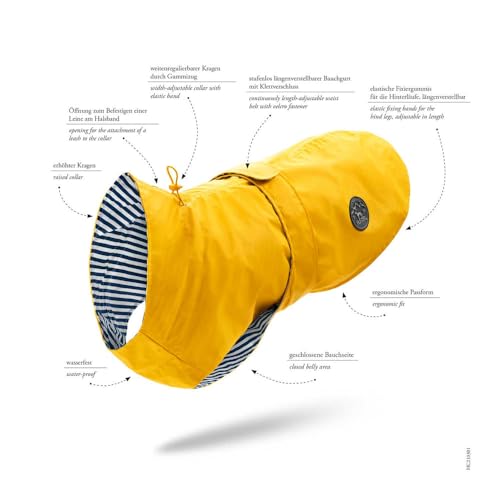 Hunter Hunde-Regenmantel Milford Farbe blau, Größe 65