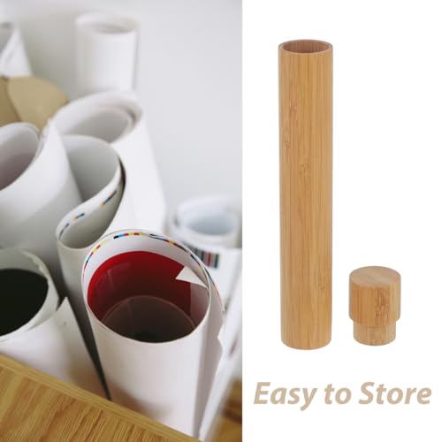 FUNNETOYU Versandröhre Aus Bambus Robust Rundes Posterrohr Für Sicheren Transport Und Lagerung Von Kunstwerken Dokumenten Zeichnungen