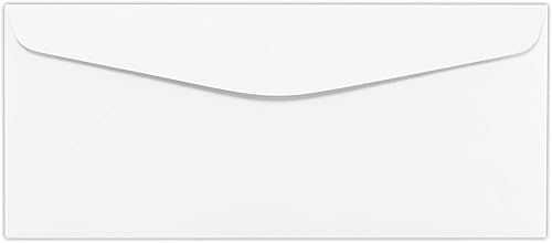 LUXPaper Sobres clásicos #10 para negocios con diseño de cresta  Solapa comercial  4 18 pulgadas x 9 12 pulgadas  Blanco solar  Texto de 70 libras