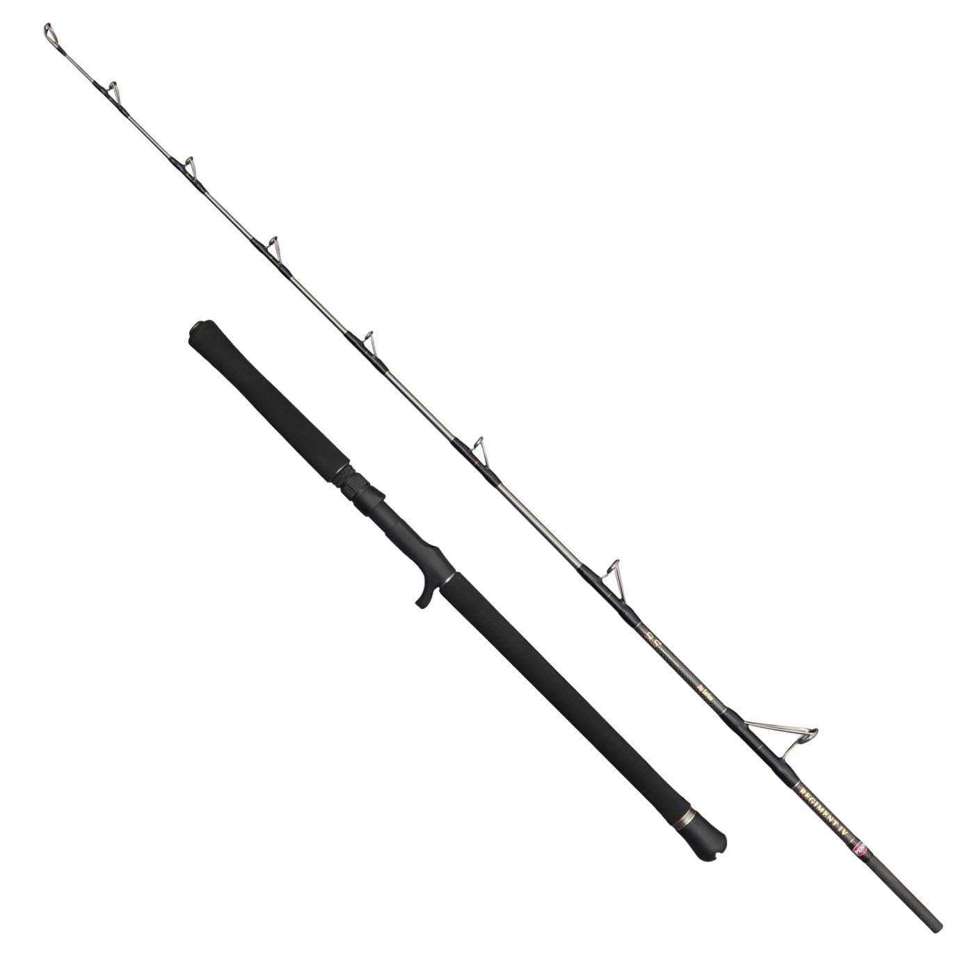 Penn Regiment IV Jig Cast Rod, Saltwater Angler Fishing Sea Fish Cod, Sea Eel, Bass, Pollock, Mackerel, Shark, Strong Leightweight & Versatile, Silver, 2.40m Fast Ambidextrous Rod