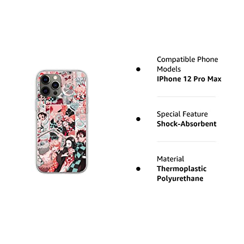 Tmmer Compatible With Iphone 12 Pro Max Case Demon Slayer - Tanjirou, Nezuko, Zenitsu, Inosuke Shockproof Soft Tpu Silicone Phone Protective Case Cover #TOP2
