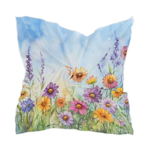 BOESI Watercolor Colorful Flower Pattern Women's Headband, 23.62