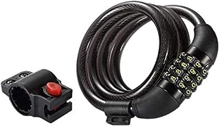 Marceau Bike Cable Basic Self Coiling Resettable Combination Cable Bike Locks with Complimentary Mounting Bracket