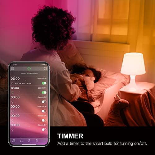 Smart Led Bulbs, Dimmable Bluetooth Light Bulb, Rgbw Led Color Changing Lights With App Control, A19, E26, 9W Music Sync Rgb Light Bulbs For Home Party, Pack Of 4 #TOP5