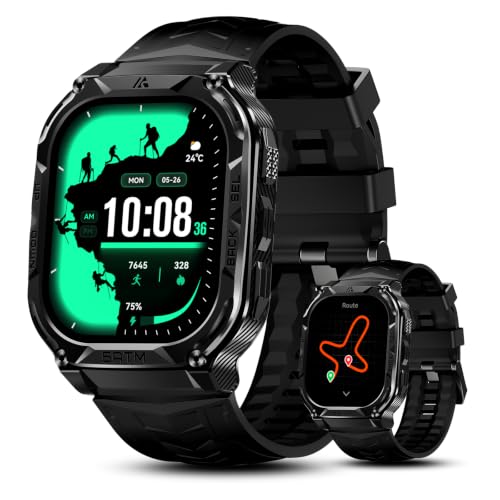 Image of AMAZTIM Smart Watch with GPS, 5 ATM & IP69K, 170+ Sports Modes,1.96 inch AMOLED