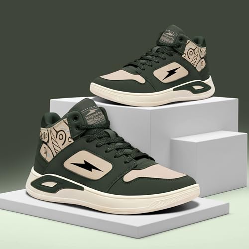 Image of BRUTON Thunder Strike-219 Men's Casual Sneakers | Stylish Lightweight Lace-Up Shoes for Men | Comfortable Walking Shoes | Trendy Fashion Footwear