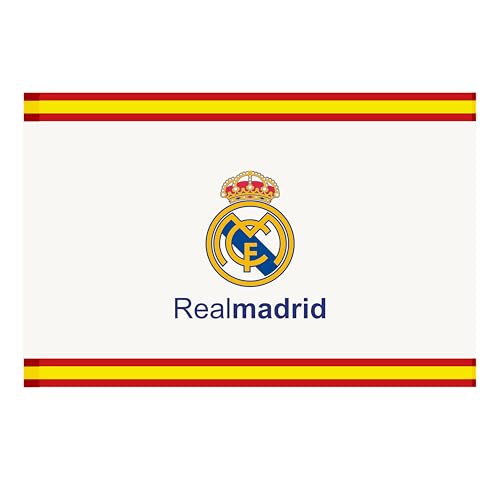Bandera Oficial del R Madrid Equipo de Fútbol España, Equipación Oficial Fútbol Madrid para Regalo, Partidos y Celebraciones