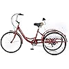 24 Inch 3 Wiel Volwassen Driewieler 7 Speed Fiets Fietsen Pedaal Fietsen Met Achtermand Voor Recreatie Winkelen Oefening…