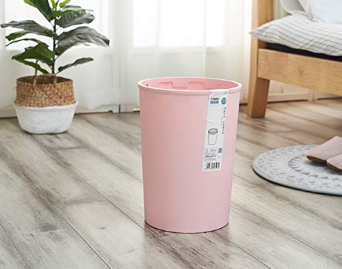 Trash Can Hflove Creative Kitchen Plastic Garbage Can Living Room, 12 L (Pink) #TOP7