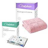 Dailydream Kinder Gewichtsdecke rosa & Baumwoll-Cover Wald