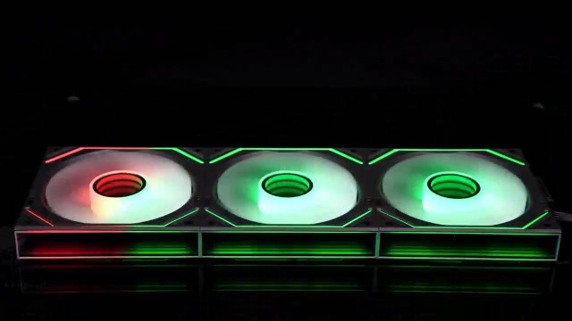 Image of Interstellar V2 120mm Case Fan Infinity Mirror Module Daisy-Chain ARGB Fan Triple Pack with Controller Suitable for Computer Case & 360mm AIO Cooler(Black-3pack)