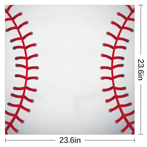 Baseball Square Silk Scarf for Women Fashion Printed Satin Neck Silk Satin Bandana Lightweight Neckerchief Hair Wrap Scarves 23.6" x 23.6"2